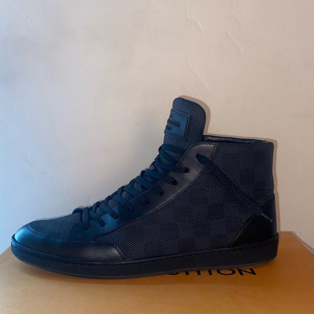 Authentic black high top Louis Vuitton’s